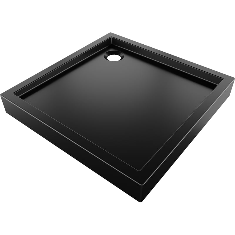 Mexen Flow+ квадратен поддушов корито 90 x 90 см, черен мат - 46S709090H
