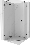 Mexen Lunar петогонен душ кабина лява 80 x 80 см, прозрачна, черна - 831-080L-080P-70-00-L