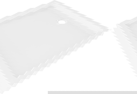 Баня Mexen Flow+ с правоъгълна основа 90 x 70 cm, бял гланц - 46R107090H
