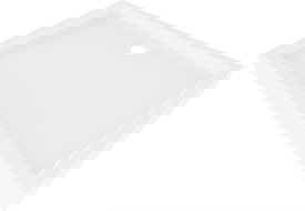 Mexen Flow+ правоъгълна душ корито 110 x 90 см, бял блясък - 46R109011H