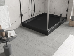 Mexen Flow+ правоъгълен поддушник 80 x 70 см, черен мат - 46R707080H