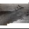 Mexen Lunar петстенна душ кабина с лява панта 100 x 90 см, прозрачна, черна - 831-100L-090P-70-00-L