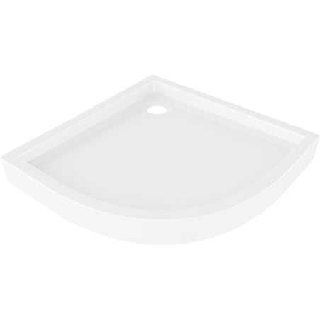 Mexen Flow+ полукръгъл поддушов корито 80 x 80 cm, бял гланц - 46Q108080H