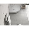Mexen Flow+ полукръгъл поддушов корито 80 x 80 cm, бял гланц - 46Q108080H