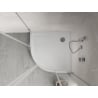 Mexen Flow+ полукръгъл поддушов корито 80 x 80 cm, бял гланц - 46Q108080H