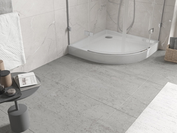 Mexen Flow+ полукръгъл поддушов корито 80 x 80 cm, бял гланц - 46Q108080H