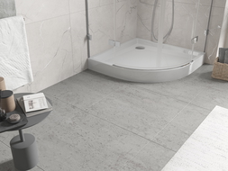 Mexen Flow+ полукръгъл поддушово корито 90 x 90 см, бял гланц - 46Q109090H