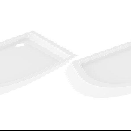 Mexen Flow+ полукръгъл поддушов корито 100 x 100 cm, бял гланц - 46Q101010H