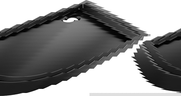 Mexen Flow+ полукръгъл поддушов съд 80 x 80 см, черен мат - 46Q708080H