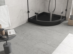 Mexen Flow+ полукръгъл поддушов корито 80 x 80 см, черен мат - 46Q708080H