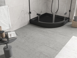 Mexen Flow+ полукръгъл поддушов съд 80 x 80 см, черен мат - 46Q708080H