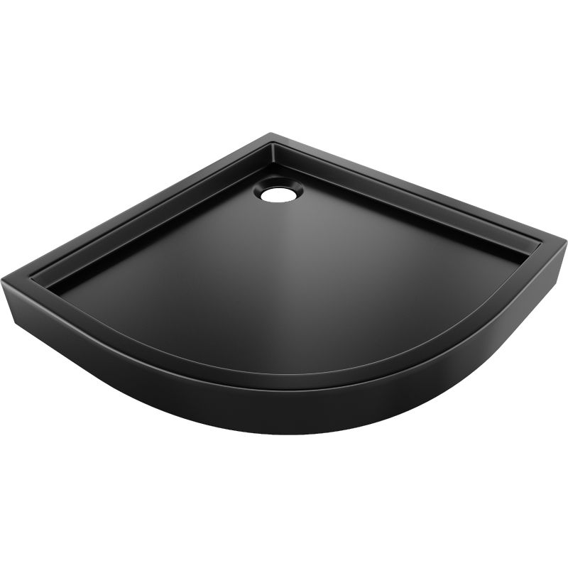 Mexen Flow+ полукръгъл поддушник 100 x 100 cm, черен мат - 46Q701010H