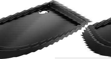 Mexen Flow+ полукръгъл поддушник 100 x 100 cm, черен мат - 46Q701010H