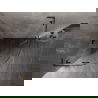 Mexen Lunar L овална душ кабина с отваряща се врата 80 x 80 см, прозрачна, четка сив - 833L-080L-080P-66-00