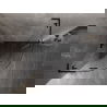Mexen Lunar L полукръгла душ кабина с отварящи се врати 80 x 80 cm, прозрачна, черна - 833L-080L-080P-70-00