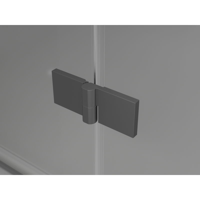 Mexen Lunar L полукръгла лява душ кабина 80 x 70 см, прозрачна, gun metal - 833L-080L-070P-95-00