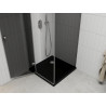 Mexen Roma душ кабина с врати 90 x 90 см, графит, хром + поддушник Flat, черен