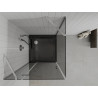 Mexen Roma душ кабина с врати 90 x 90 см, графит, хром + поддушник Flat, черен