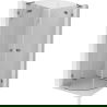 Mexen Lunar L полукръгла душ кабина с врати 100 x 100 см, прозрачна, gun metal - 833L-100L-100P-95-00