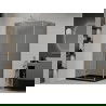Mexen Roma душ кабина отваряема 90 x 100 см, графит, хром + под душ Flat, черен - 854-090-100-01-40-4070