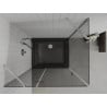 Mexen Roma отваряща се душ кабина 90 х 100 см, графит, хром + тава Flat, черна