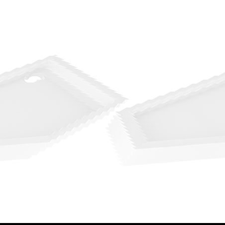 Mexen Flow+ петстенен поддушник 90 x 90 cm, бял гланц - 46P109090H