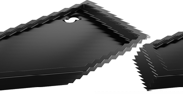 Mexen Flow+ петоъгълно душово корито 80 x 80 см, черен мат - 46P708080H