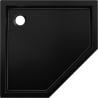 Mexen Flow+ петостенен поддушик 90 x 90 cm, черен мат - 46P709090H