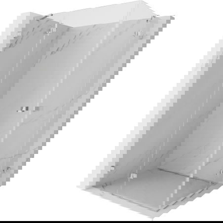 Mexen Lunar Duo сгъваема душ кабина 85 x 80 см, прозрачна, хром - 834-085L-080P-01-00