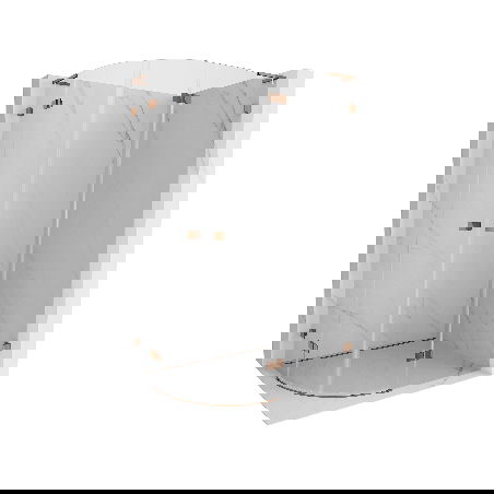 Mexen Lunar L полукръгла душ кабина с отваряне надясно 100 x 90 см, прозрачна,