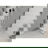 Mexen Roma душ кабина с отваряеми врати 80 x 80 см, прозрачна, черна + поддушово корито Flat, бяло - 854-080-080-70-00-4010B