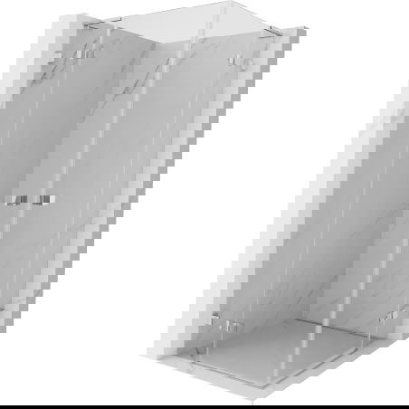 Mexen Lunar L Duo душ кабина 100 x 100 см, прозрачна, хром - 834L-100L-100P-01-00