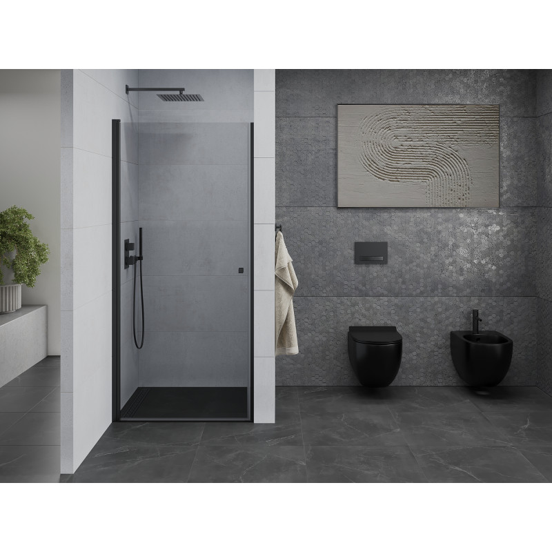 Mexen Pretoria размер за душ врати 70 cm, прозрачен, черен - 852-070-000-70-00