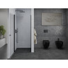 Mexen Pretoria отворящи се душ врати 90 см, прозрачни, черни - 852-090-000-70-00