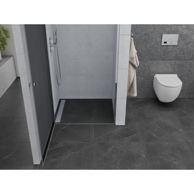 Mexen Pretoria отворяеми душ врати 90 см, графит, хром - 852-090-000-01-40