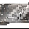Mexen Lunar Duo отваряща се душ кабина 85 x 70 cm, прозрачна, бяла - 834-085L-070P-20-00