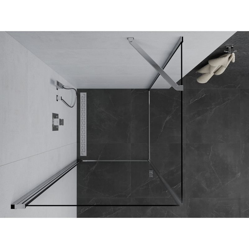 Mexen Pretoria отваряема душ кабина 70 x 70 см, прозрачна, хром - 852-070-070-01-00