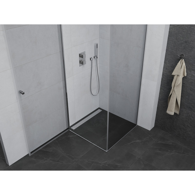 Mexen Pretoria душ кабина с отваряеми врати 100 x 100 см, прозрачна, хром