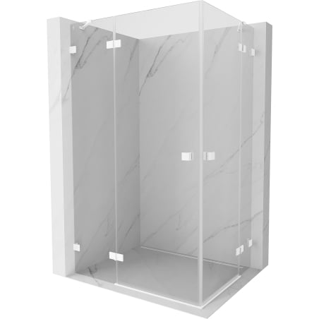 Mexen Lunar Duo люлееща се душ кабина 120 x 115 cm, прозрачна, бяла - 834-120L-115P-20-00