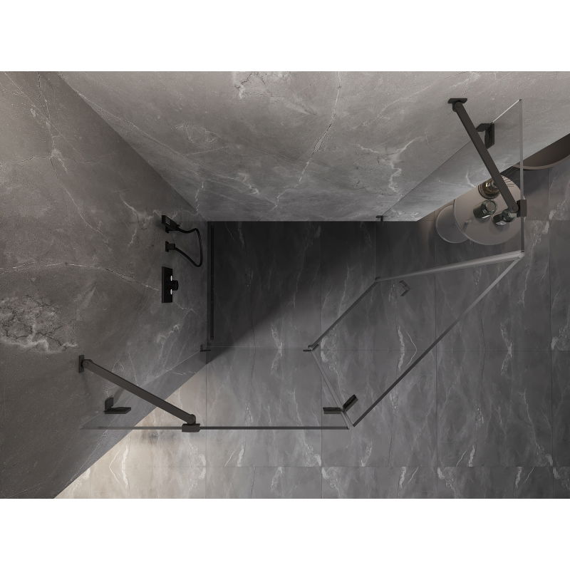 Mexen Lunar петостенна душ кабина с лява отваряема врата 90 x 80 см, прозрачна,