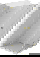 Mexen Lunar Duo душ кабина с отварящи се врати лява 100 x 85 cm, прозрачно, златно - 834-100L-085P-50-00