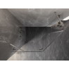 Mexen Lunar петстенна душ кабина с врата наляво 100 x 80 см, прозрачна, четкан