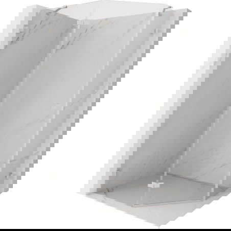 Mexen Lunar петостенна душ кабина с врата наляво 100 x 90 см, прозрачна, с матов никел - 831-100L-090P-97-00-L