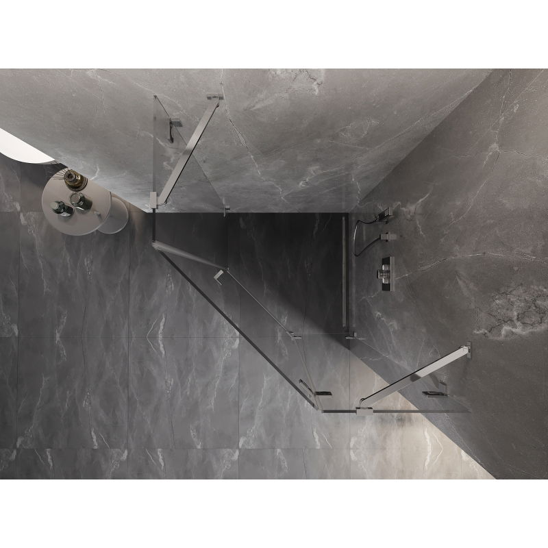 Mexen Lunar петоъгълна душ кабина с отваряне надясно 90 x 90 см, прозрачна,