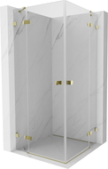 Mexen Lunar Duo душ кабина врата 120 x 120 см, прозрачна, златна - 834-120L-120P-50-00