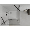 Mexen Roma люлееща се душ кабина 100 x 100 см, прозрачна, черна + тава Flat, бяла