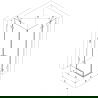 Душ кабина Mexen Lunar Duo 90 x 80 см, прозрачна, златна четка - 834-090L-080P-55-00