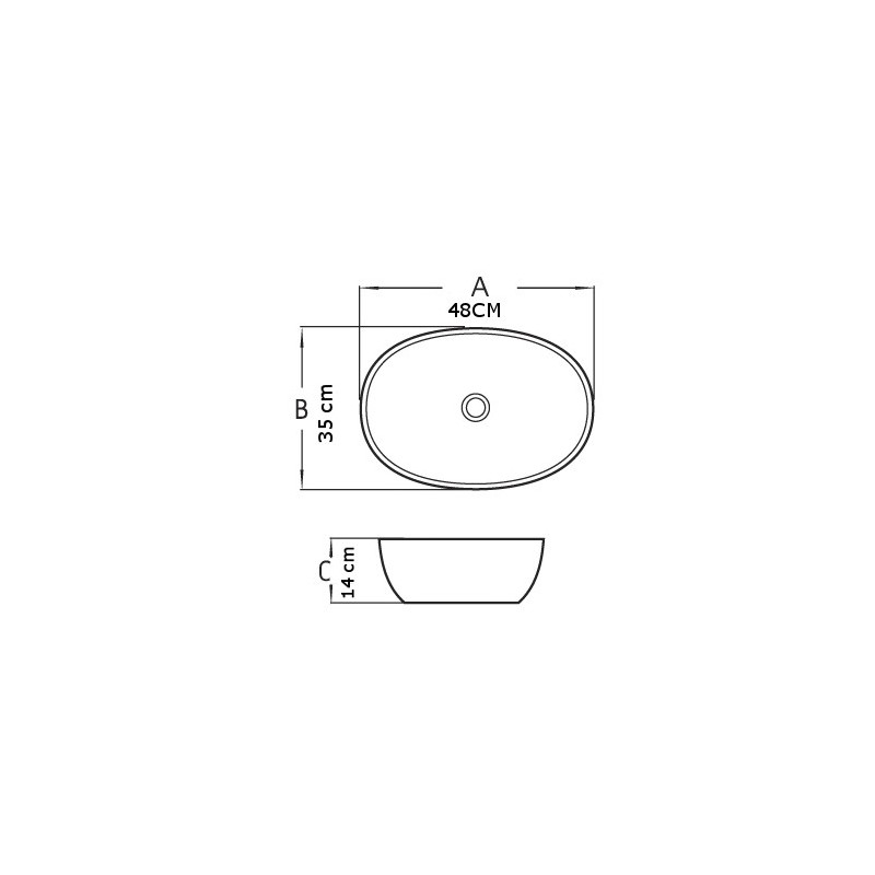 Mexen Viki умивалник за монтаж на плот 48 x 35 cm, тъмно сив мат - 21054871
