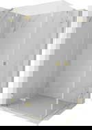 Mexen Lunar Duo лява душ кабина 95 x 90 см, прозрачна, с матово злато - 834-095L-090P-55-00