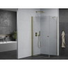 Mexen Pretoria люлееща се душ кабина 80 x 70 см, прозрачен, златен - 852-080-070-50-00